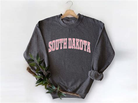 South Dakota Sweatshirt Pink Print Hoodie Cute South Dakota South