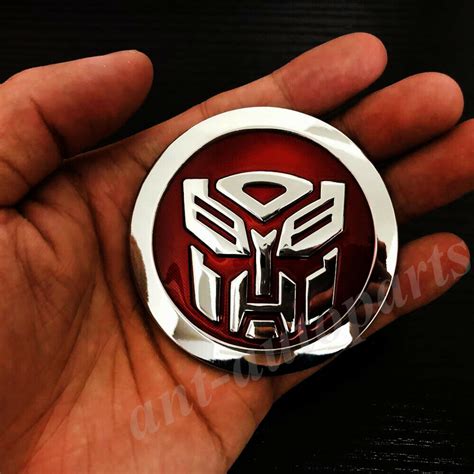 D Metal Chrome Transformers Autobot Deception Car Badge Emblem Decal