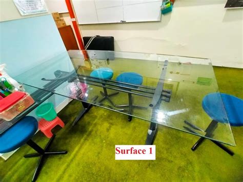 Glass Office Receptionist Study Table L Shaped Furniture And Home