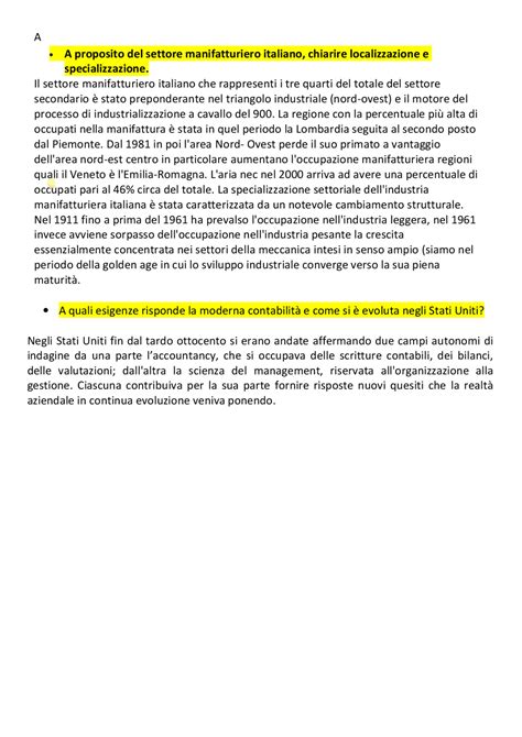 Risposte Aperte Storia D Impresa Prof Marcelli Aa Panieri