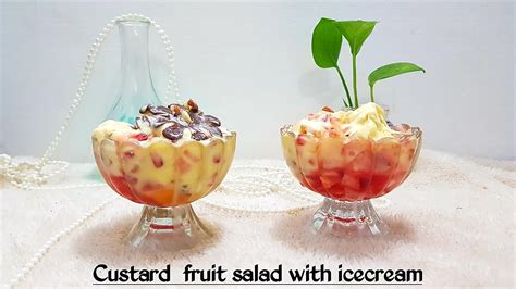 Fruit Salad With Icecream Fruit Custard With Icecream Recipe Custard