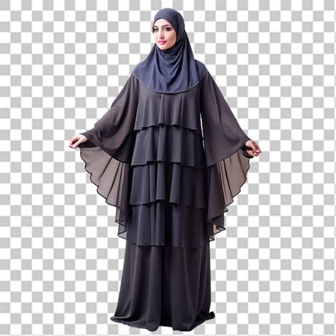 Premium PSD Covered Muslim Woman Wearing Niqab Isolated On A