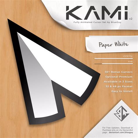 Mouse Cursor Kami Paper White For Windows