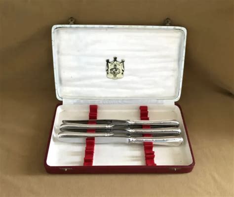 COFFRET ÉCRIN VIDE pour grand couteau de table Couvert Métal argenté