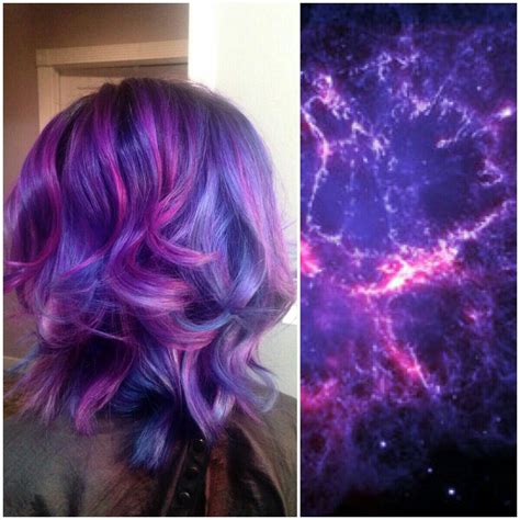 Really Cool Hair Galaxy Hair Color Hair Styles Hair Color Purple