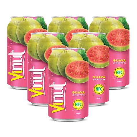 VINUT Real Guava Juice Drink No Pulp Not From Concentrate Fresh 11