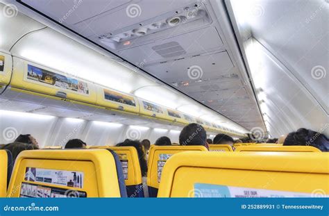 London Uk August 28 2019 Interior Of A Ryanair Passenger Plane Full