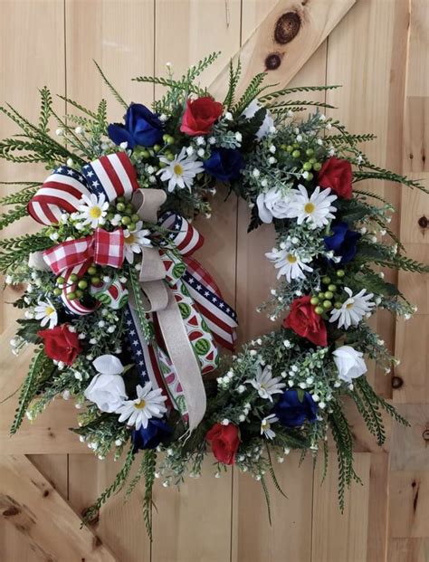 4th Of July Flag Deco Mesh Wreath Patriotic Flag Wreath Flag Wreath