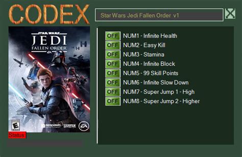 Star Wars Jedi Fallen Order Trainer 8 V1 0 Codex Game Trainer Download Pc Cheat Codes