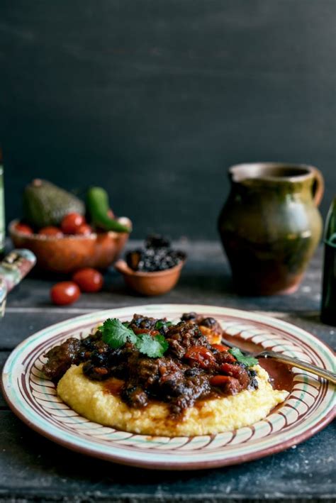 Mexican Braised Beef Cheeks with Soft Cheesy Polenta – Stuck in the kitchen