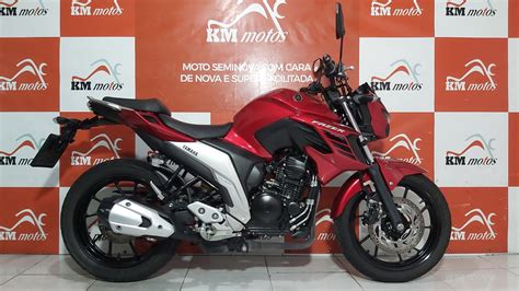 Yamaha FZ25 Fazer ABS BlueFlex 2022 Vermelha KM Motos Sua Loja De