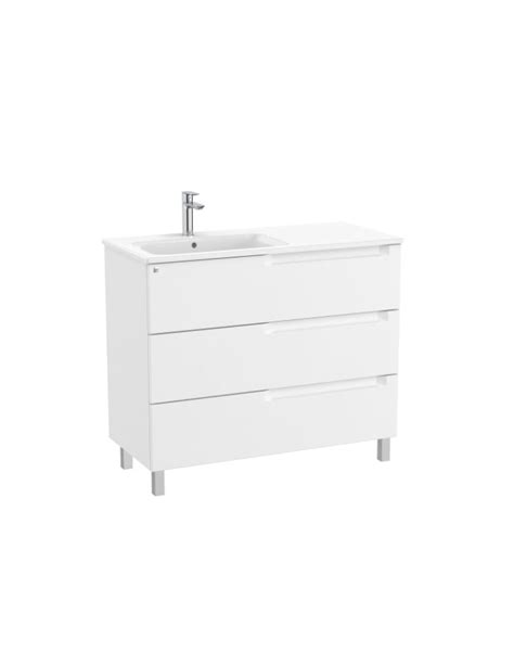 Mueble de baño con lavabo a la izquierda Roca Unik 1000 3 cajones