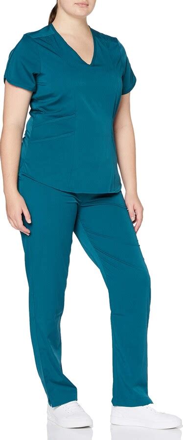 Adar Uniforms Adar Pro Core Classic Scrub Set For Women Tailored V Neck Scrub Top And Tailored