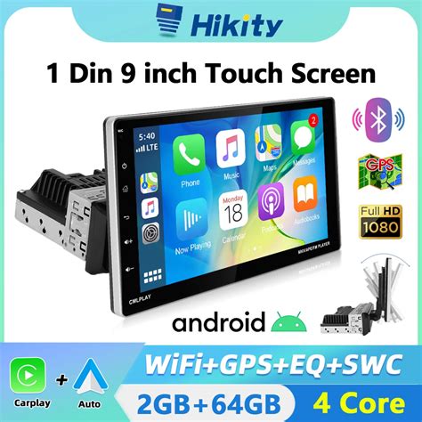 Hikity Autoradio Universel Android Carplay Cran Rotatif R Cepteur