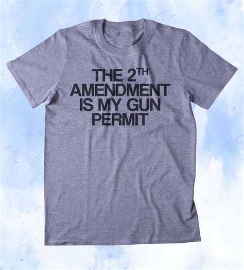 The 2nd Amendment Is My Gun Permit Shirt Pro Gun Rights Etsy