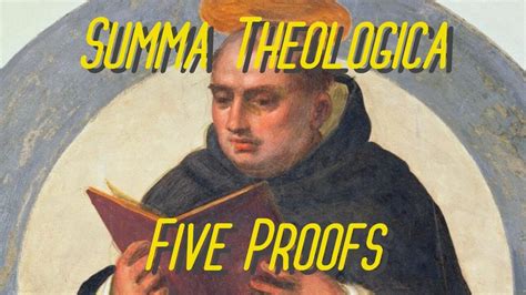 Thomas Aquinas Proofs For Gods Existence Youtube