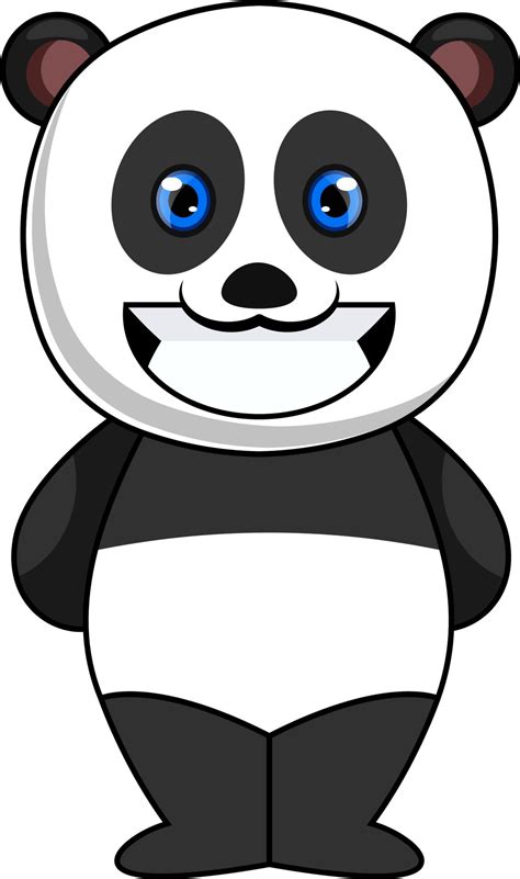 Smiling Panda Illustration Vector On White Background 13715907 Vector Art At Vecteezy