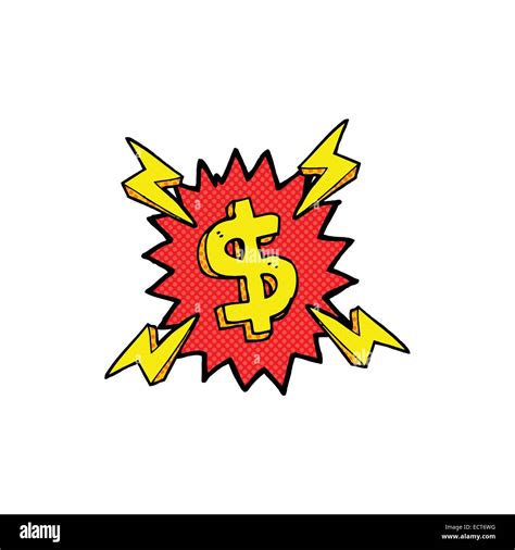 Retro Comic Book Style Cartoon Dollar Symbol Stock Vector Image And Art