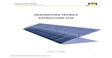 Descripci N T Cnica Estructura Fija Duo Pdf Filedescripci N T Cnica