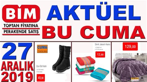 BİM de Bu Cuma 27 Aralık 2019 Bim Kataloğu Bim Aktüel Bu Cuma