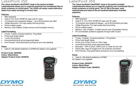 Dymo Sd17293 Users Manual LabelPoint 150