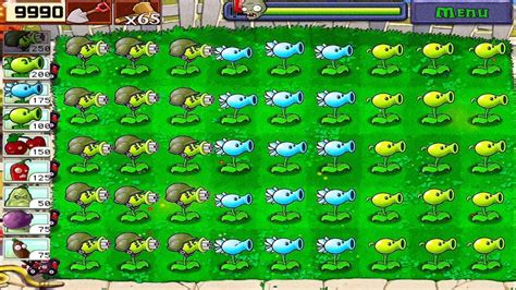 Plants Vs Zombies Gatling Pea Snow Pea Peashooter Vs Zombies