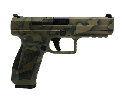 CANIK TP9SF 9MM CAMO 10 1 FULL WOODLAND CAMO PISTOL BattleHawk Armory