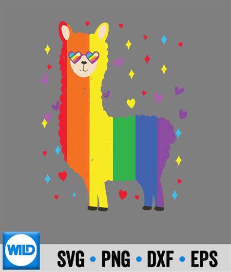 Alpaca Svg Lama Alpaca Gay Rainbow Pride Lgbt Equivalent Svg Wildsvg
