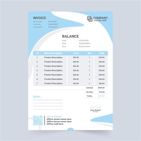 Business stationery and cash receipt layout with abstract shapes. Digital business invoice ...