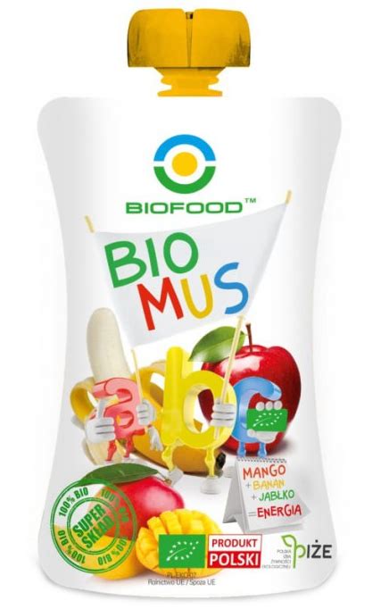 BIO MUS Owocowy ABC Mango Banan Jabłko BEZ CUKRU Visanto Jerzy Zięba