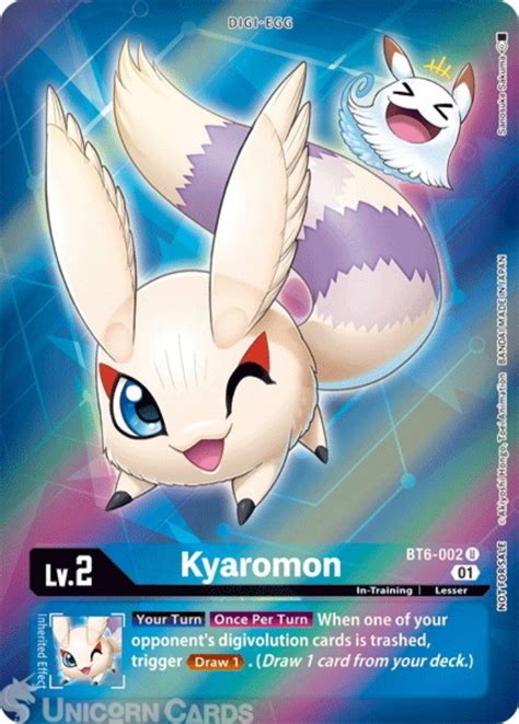 Bt Kyaromon Uncommon Alternative Art Mint Digimon Card Unicorn