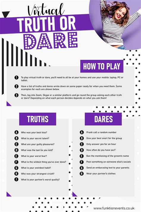 Virtual Truth Or Dare Hen Party Games Truth Or Dare Questions Bachelorette Party Games