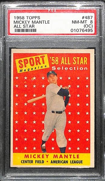 Lot Detail Pack Fresh Topps Mickey Mantle All Star Graded