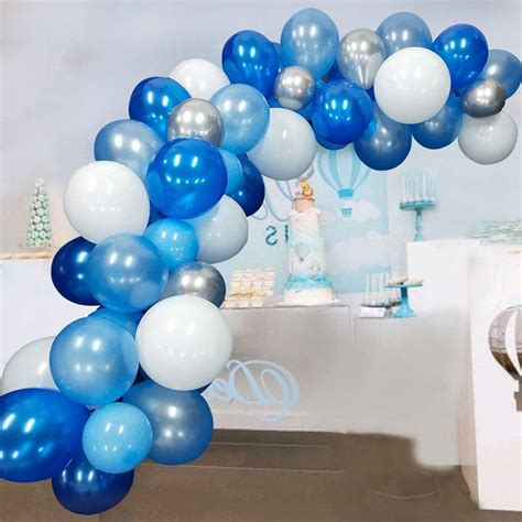 Amazon Kit De Guirnalda De Globos Azules 117 Piezas Azul Blanco