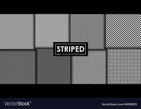 Black and white striped seamless pattern Vector Image