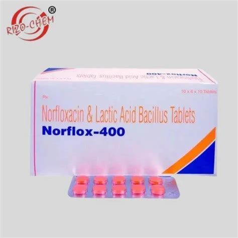 Norflox 400mg Tablets Norfloxacin And Lactic Acid Bacillus Tablets At