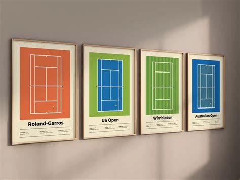 Grand Slam Splendor A Captivating Poster Set Celebrating Tennis