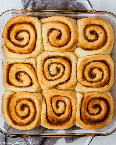 Eggless Cinnamon Rolls {7 Ingredeints} Shuangys Kitchen Sink