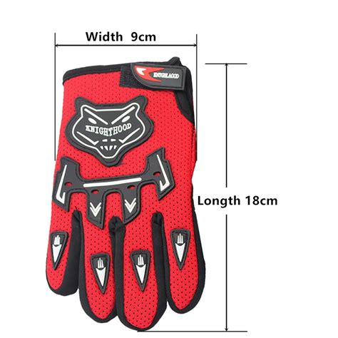 La Couleur Rouge Gants Doigts Complets En Cuir Pour Motocross