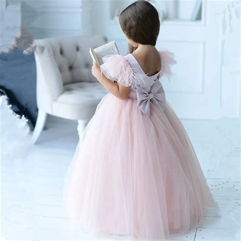 Vestido De Princesa Rosa Para Ni A Vestido De Primera Comuni N Con