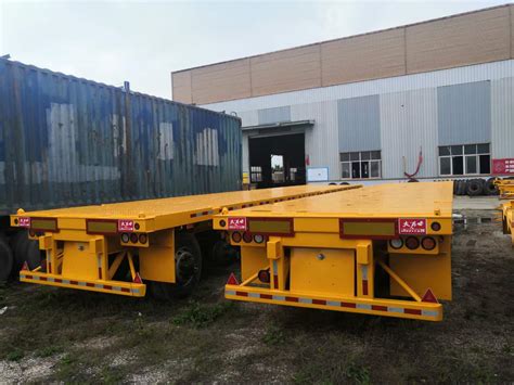 China China 40ft 3 Axles Flatbed Semi Trailers Manufacturer Supplier