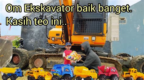 Truk Om Challange Teo Untuk Dapat Hadiah Mainan Excavator Truk