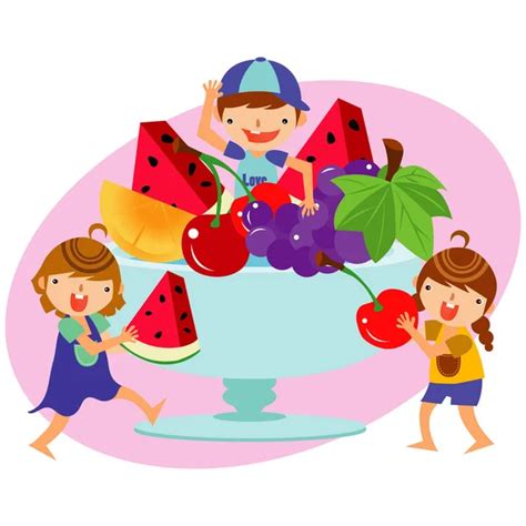 Alimentación Sana Niños Imágenes De Stock De Arte Vectorial Depositphotos