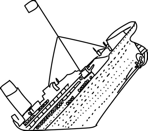 Titanic Ship Drawing Sinking