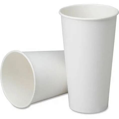 White Disposable Paper Cup Packet Size 100 Piece For Event And Party