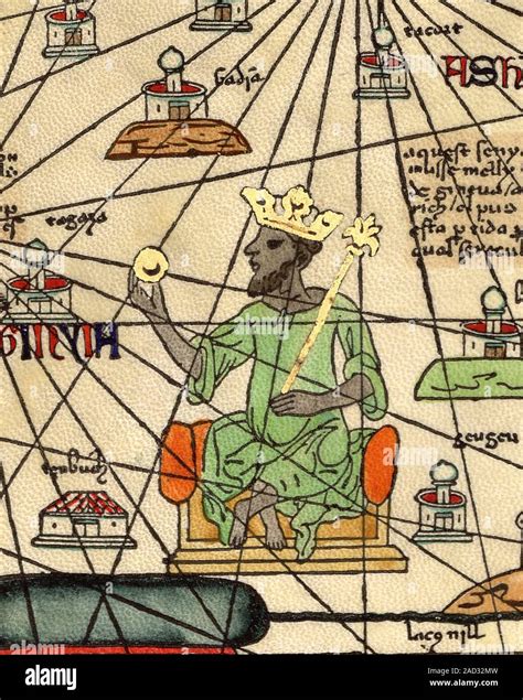 Mali Empire 14th Century Catalan Atlas This Image Of Mansa Musa The