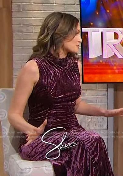 Wornontv Elizabeth Wagmeisters Purple Ruched Sleeveless Dress On Sherri Clothes And Wardrobe