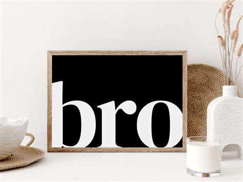 Printable Bro Sign Bro Wall Art Trendy Boys Room Print Bro Print For