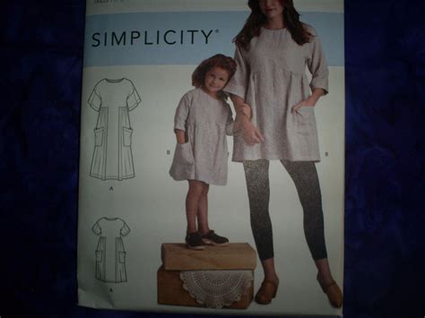 Simplicity Size Xs Xlg Matching Mother And Daughter Dresses