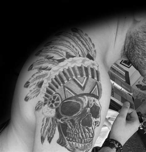 Indian Skull Tattoo Designs For Men Cool Ink Ideas